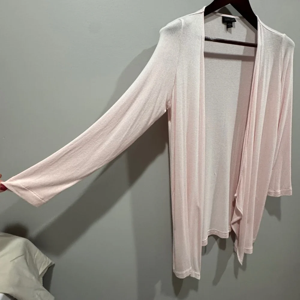 J. Jill Cardigan Women S Petite Pink Excellent Wearever Draped Open Front